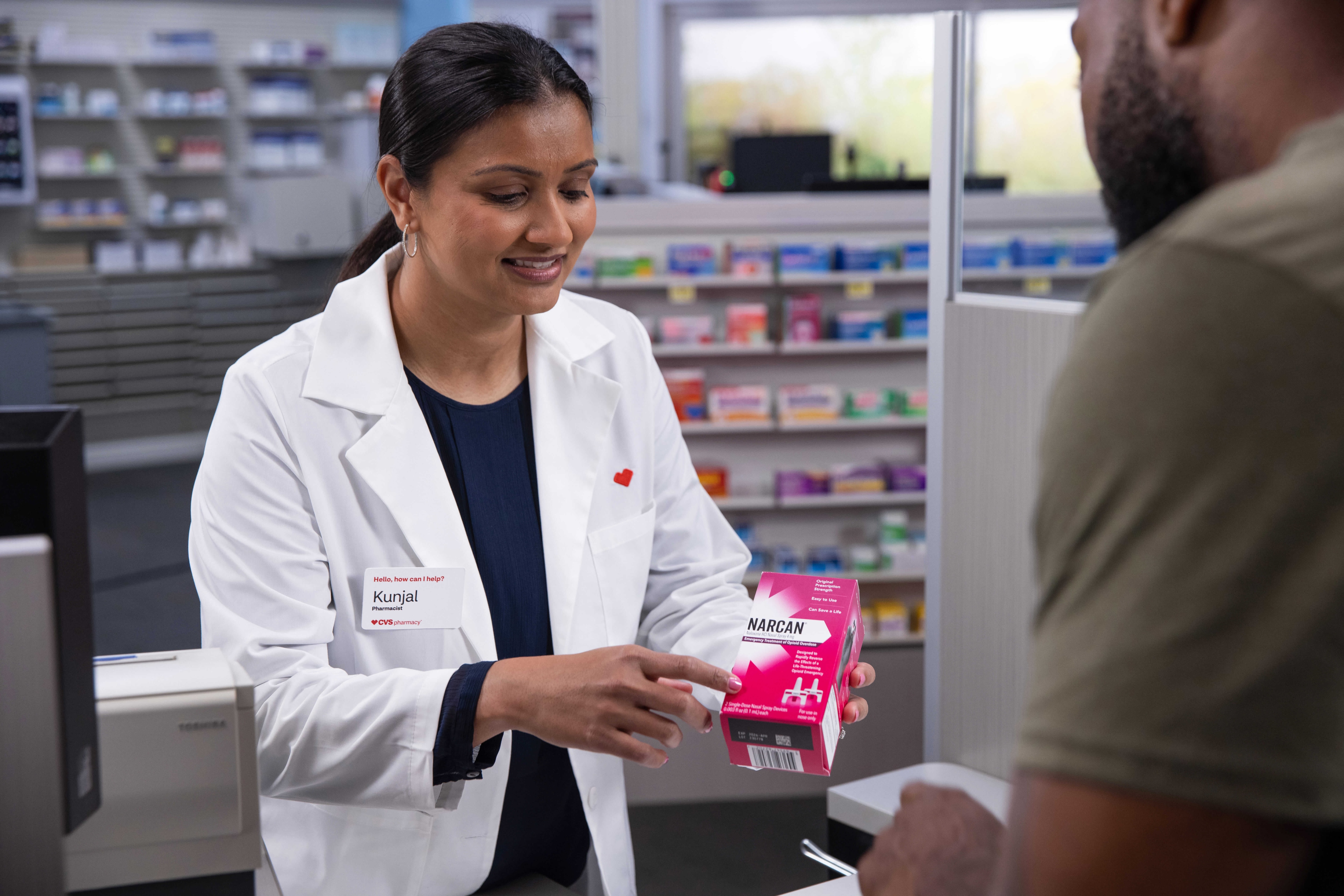 OTC Narcan information at CVS Pharmacy